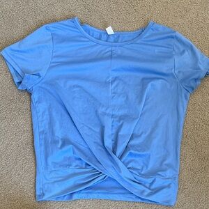 Blue Women's Twist Front Top